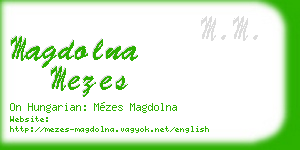 magdolna mezes business card
